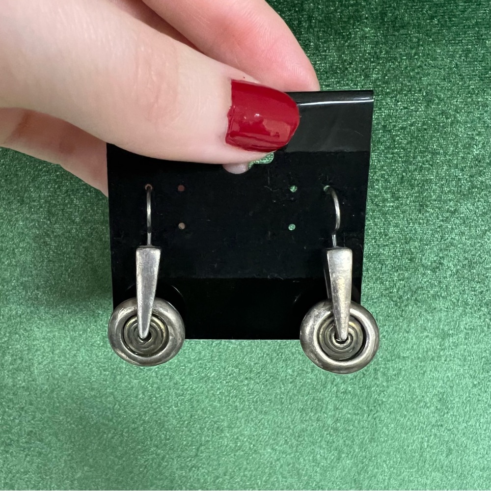 Vintage shopping cart wheel themed earrings